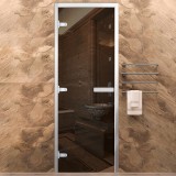 Стеклянная дверь для хамама Бронза Стандарт