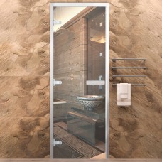 Стеклянная дверь для хамама Прозрачная Стандарт