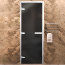 Стеклянная дверь для хамама Серая Матовая Стандарт