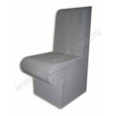 Образец прямое сиденье-диван, со спинкой, со скруглением края.